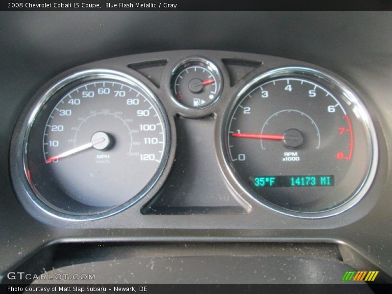 Blue Flash Metallic / Gray 2008 Chevrolet Cobalt LS Coupe