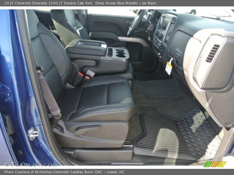 Deep Ocean Blue Metallic / Jet Black 2015 Chevrolet Silverado 1500 LT Double Cab 4x4