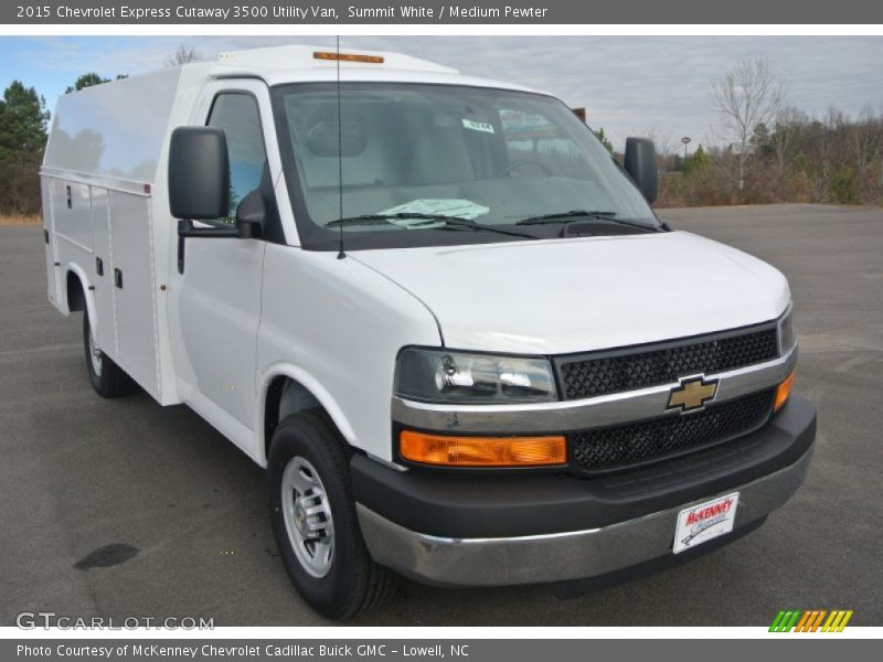 Summit White / Medium Pewter 2015 Chevrolet Express Cutaway 3500 Utility Van