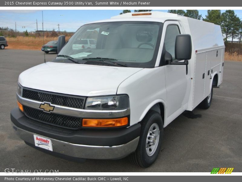 Summit White / Medium Pewter 2015 Chevrolet Express Cutaway 3500 Utility Van