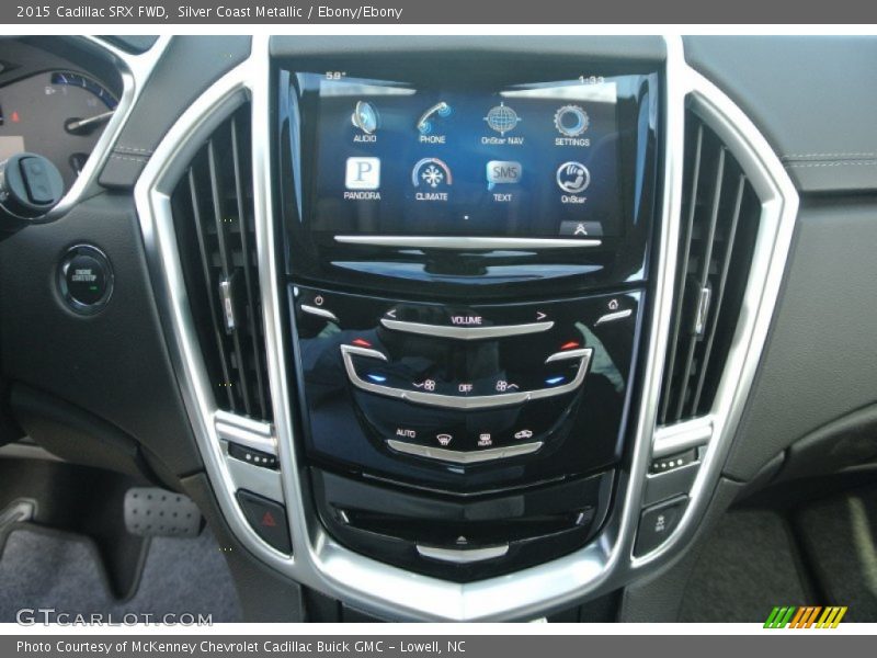 Silver Coast Metallic / Ebony/Ebony 2015 Cadillac SRX FWD