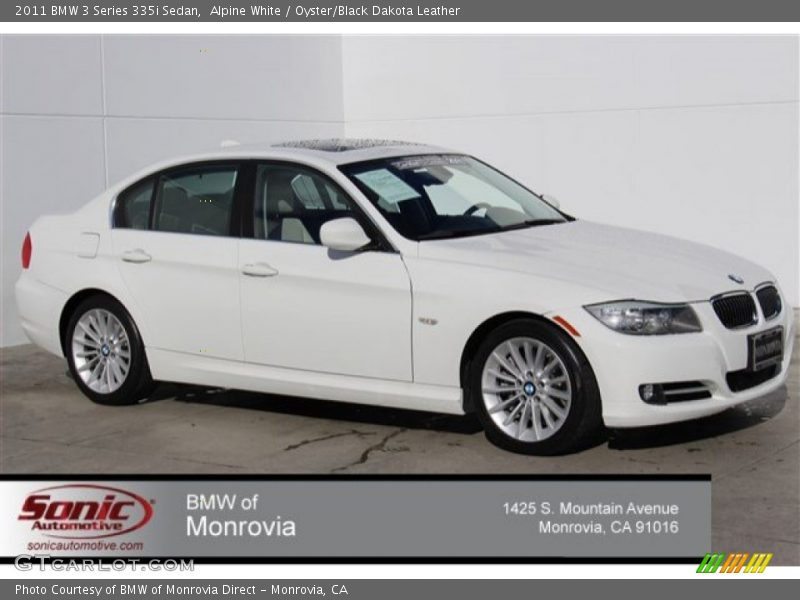 Alpine White / Oyster/Black Dakota Leather 2011 BMW 3 Series 335i Sedan