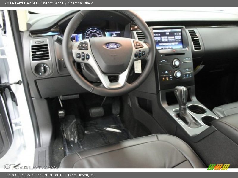 Oxford White / Charcoal Black 2014 Ford Flex SEL