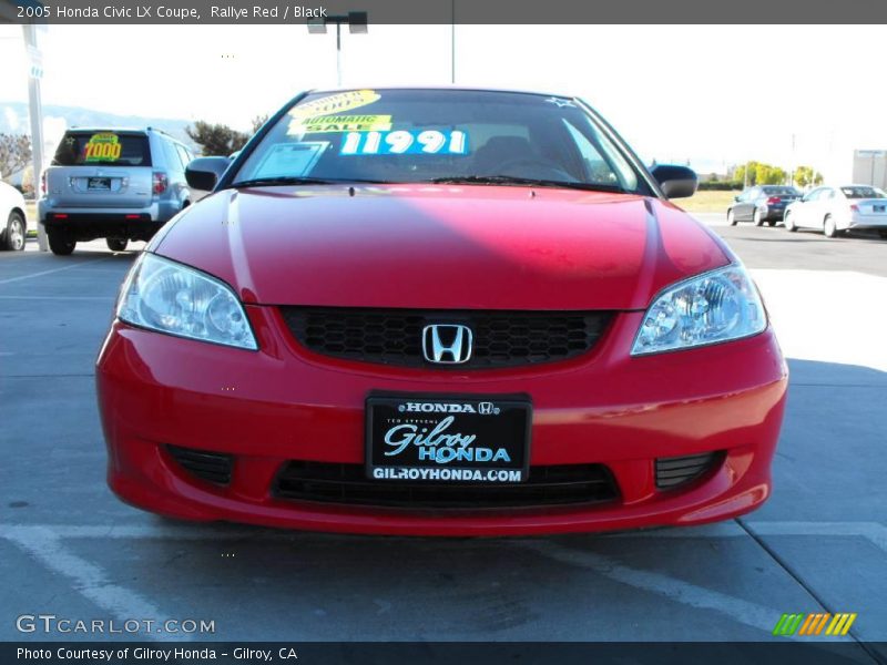 Rallye Red / Black 2005 Honda Civic LX Coupe