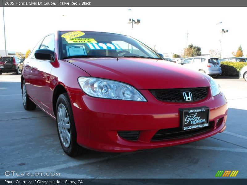 Rallye Red / Black 2005 Honda Civic LX Coupe