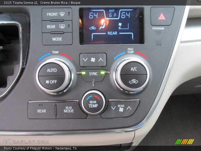 Creme Brulee Mica / Bisque 2015 Toyota Sienna LE