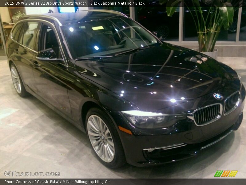 Black Sapphire Metallic / Black 2015 BMW 3 Series 328i xDrive Sports Wagon
