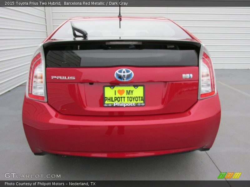 Barcelona Red Metallic / Dark Gray 2015 Toyota Prius Two Hybrid