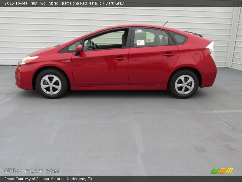 Barcelona Red Metallic / Dark Gray 2015 Toyota Prius Two Hybrid
