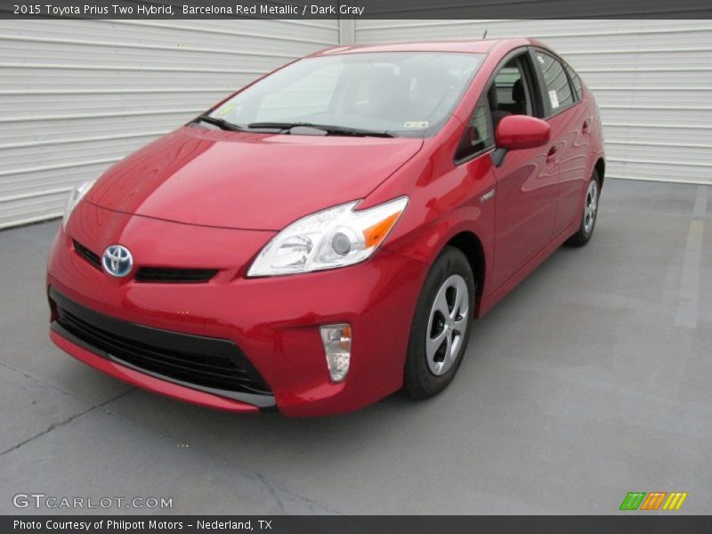 Barcelona Red Metallic / Dark Gray 2015 Toyota Prius Two Hybrid