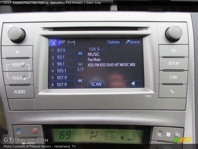 Controls of 2015 Prius Two Hybrid