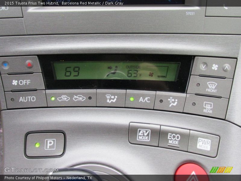 Controls of 2015 Prius Two Hybrid