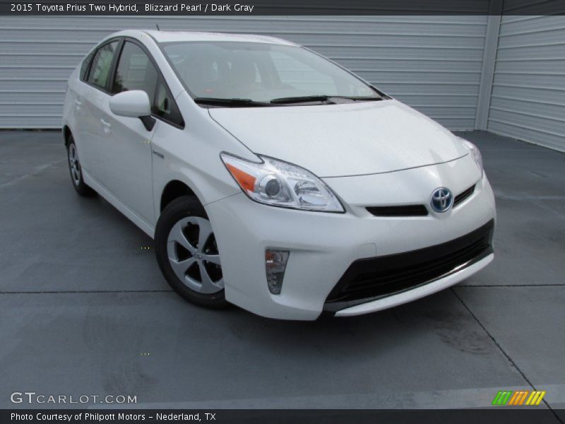 Blizzard Pearl / Dark Gray 2015 Toyota Prius Two Hybrid