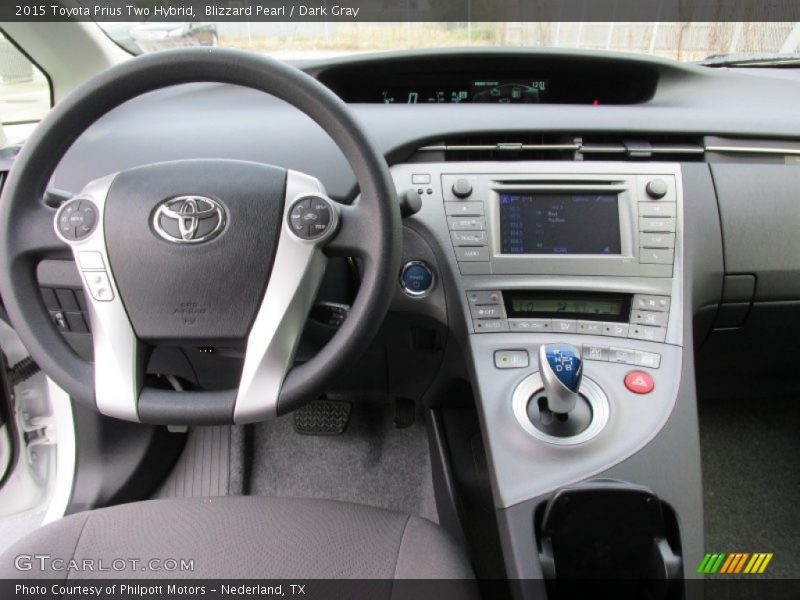 Blizzard Pearl / Dark Gray 2015 Toyota Prius Two Hybrid