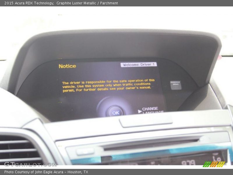 Graphite Luster Metallic / Parchment 2015 Acura RDX Technology