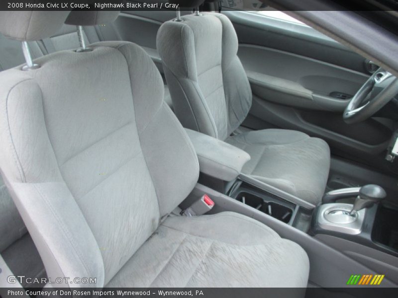 Nighthawk Black Pearl / Gray 2008 Honda Civic LX Coupe