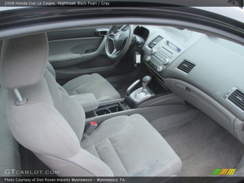 Nighthawk Black Pearl / Gray 2008 Honda Civic LX Coupe