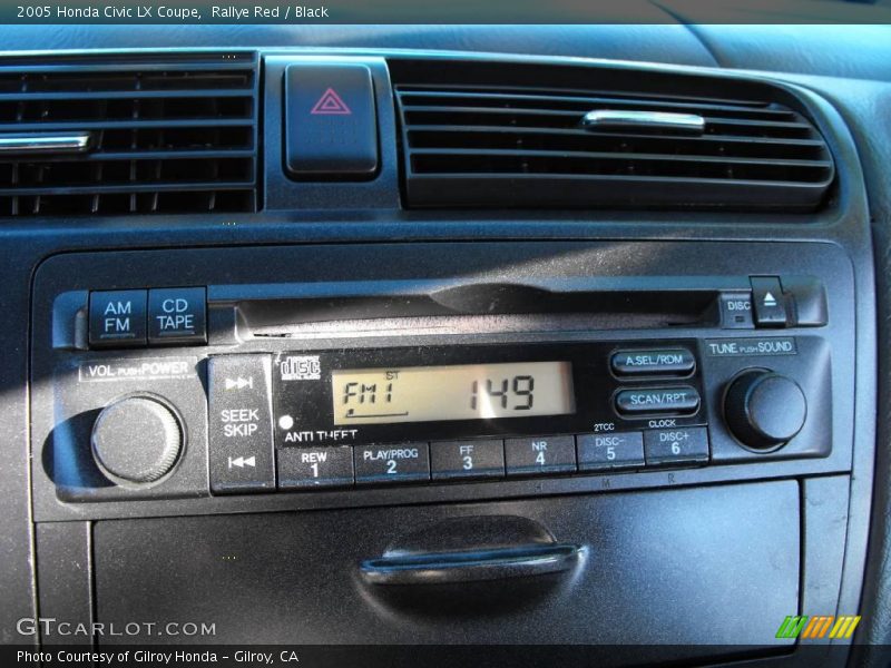 Rallye Red / Black 2005 Honda Civic LX Coupe