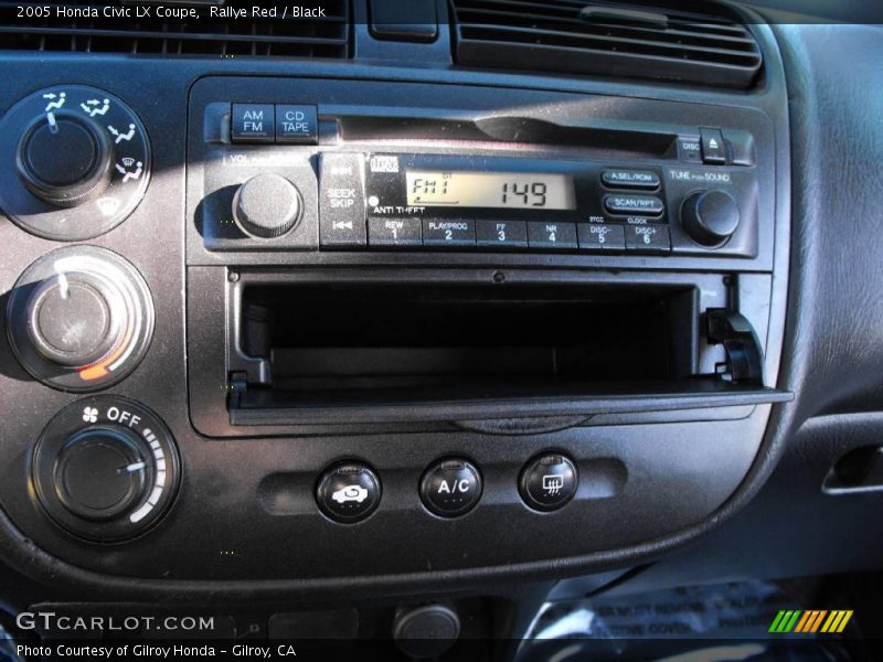 Rallye Red / Black 2005 Honda Civic LX Coupe