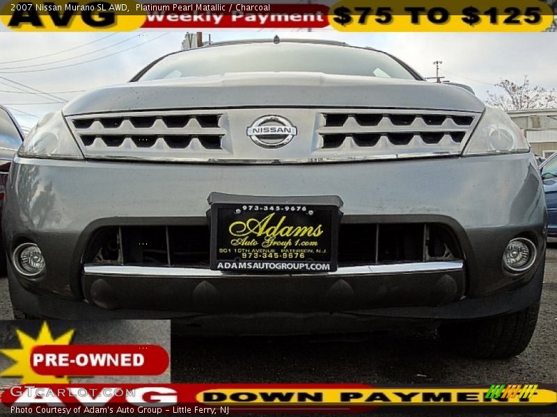 Platinum Pearl Matallic / Charcoal 2007 Nissan Murano SL AWD