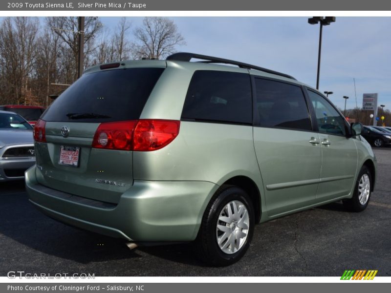 Silver Pine Mica / Taupe 2009 Toyota Sienna LE