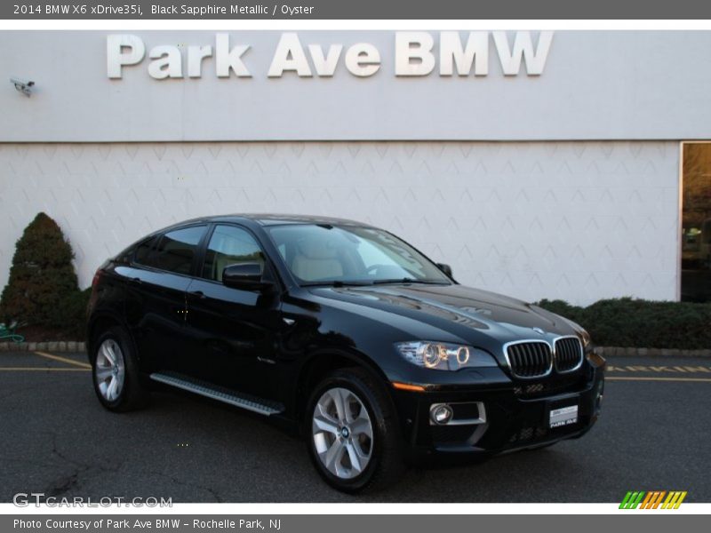 Black Sapphire Metallic / Oyster 2014 BMW X6 xDrive35i