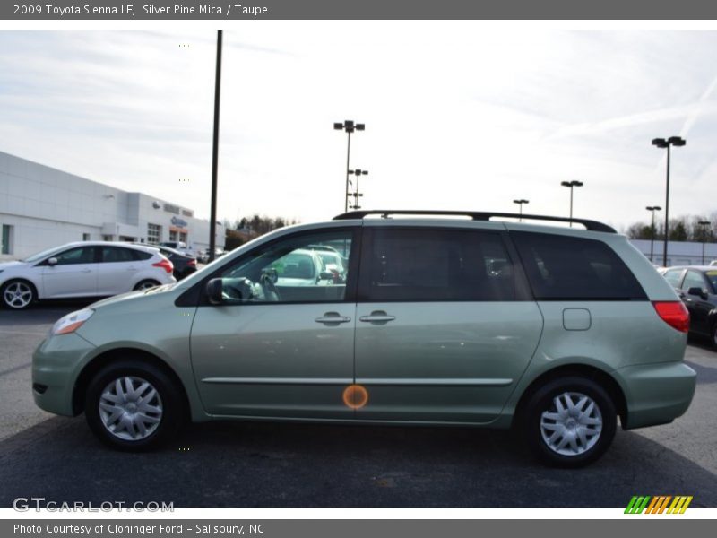 Silver Pine Mica / Taupe 2009 Toyota Sienna LE