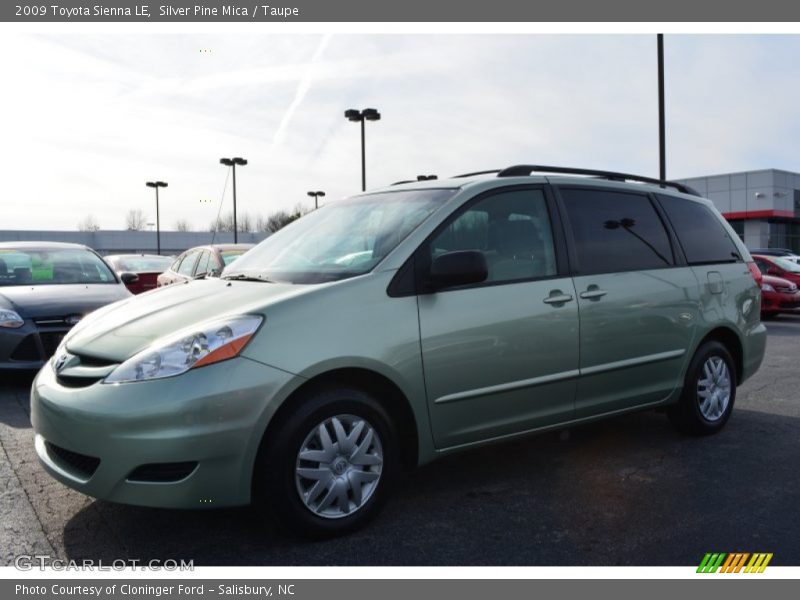 Silver Pine Mica / Taupe 2009 Toyota Sienna LE