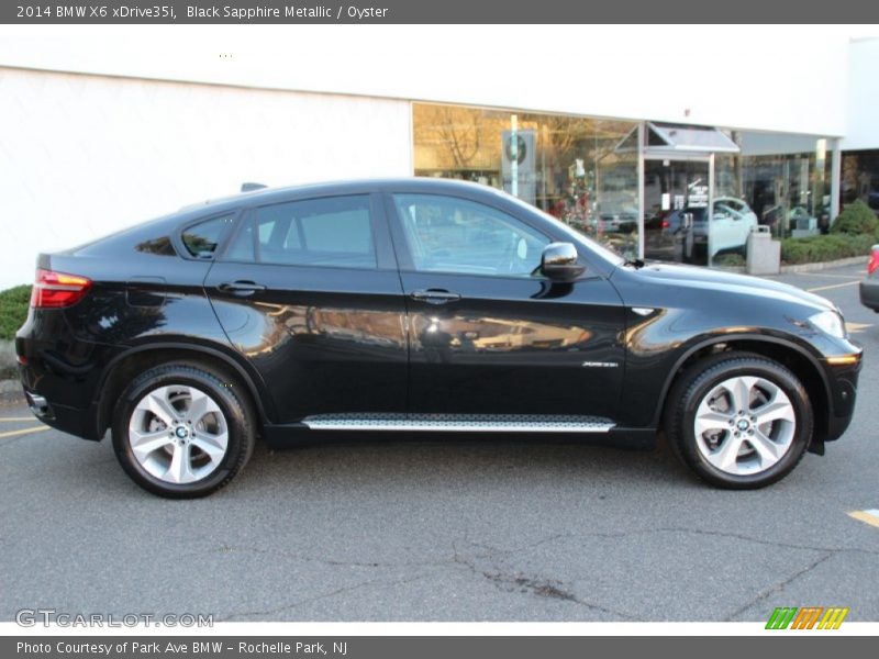 Black Sapphire Metallic / Oyster 2014 BMW X6 xDrive35i