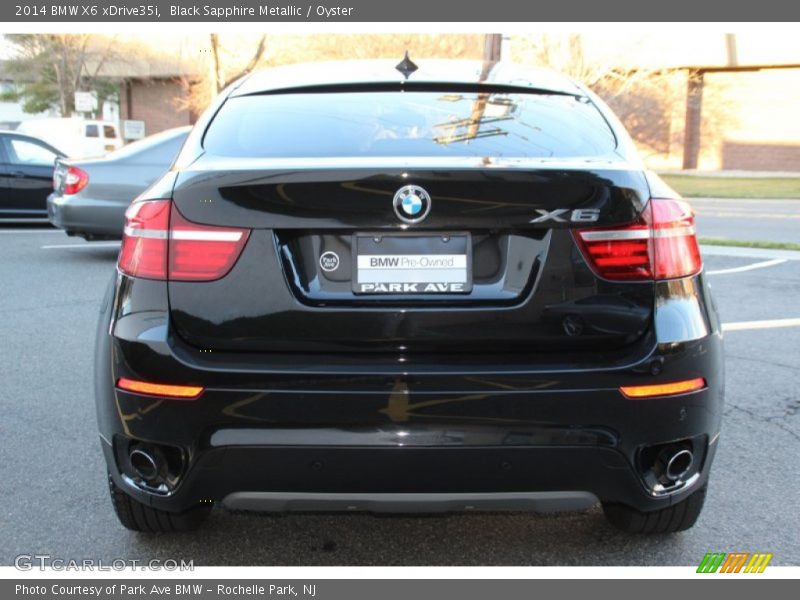 Black Sapphire Metallic / Oyster 2014 BMW X6 xDrive35i