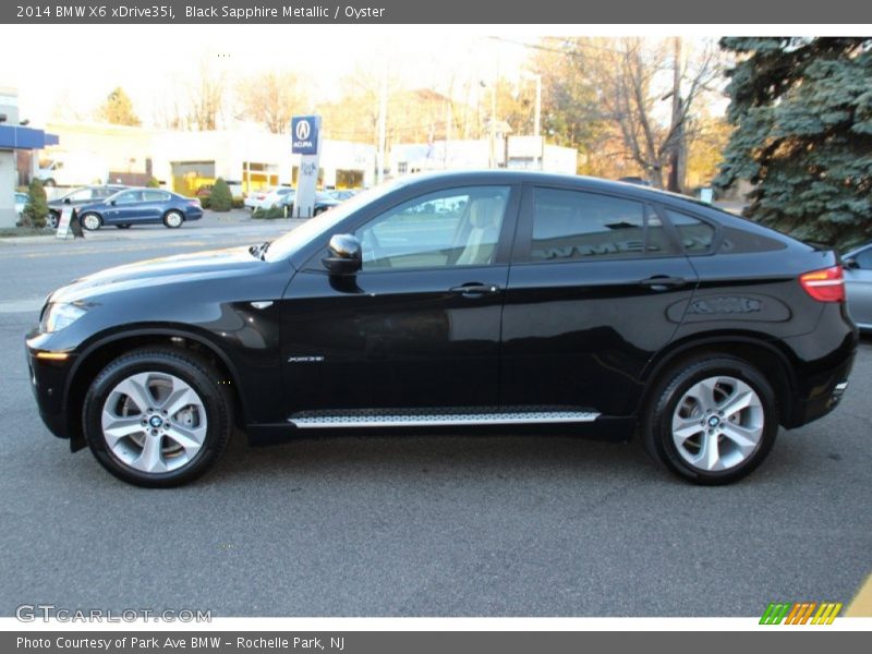 Black Sapphire Metallic / Oyster 2014 BMW X6 xDrive35i