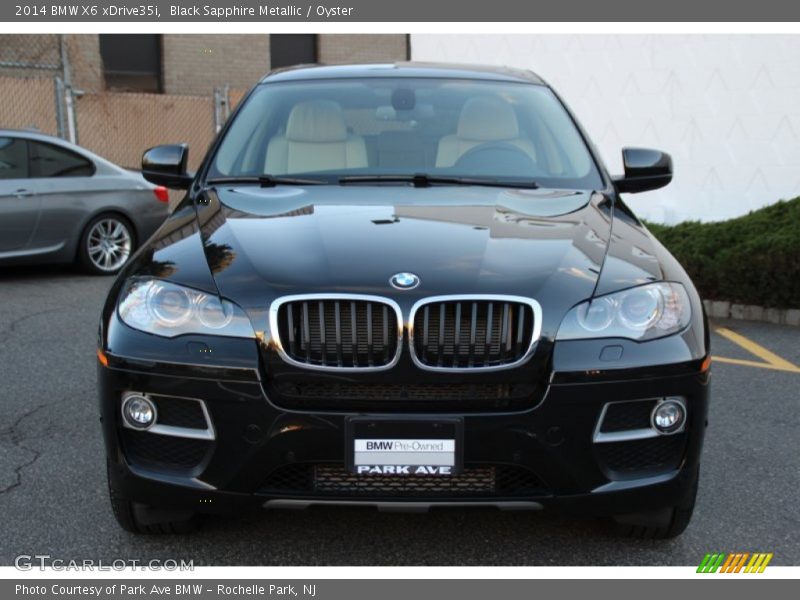 Black Sapphire Metallic / Oyster 2014 BMW X6 xDrive35i
