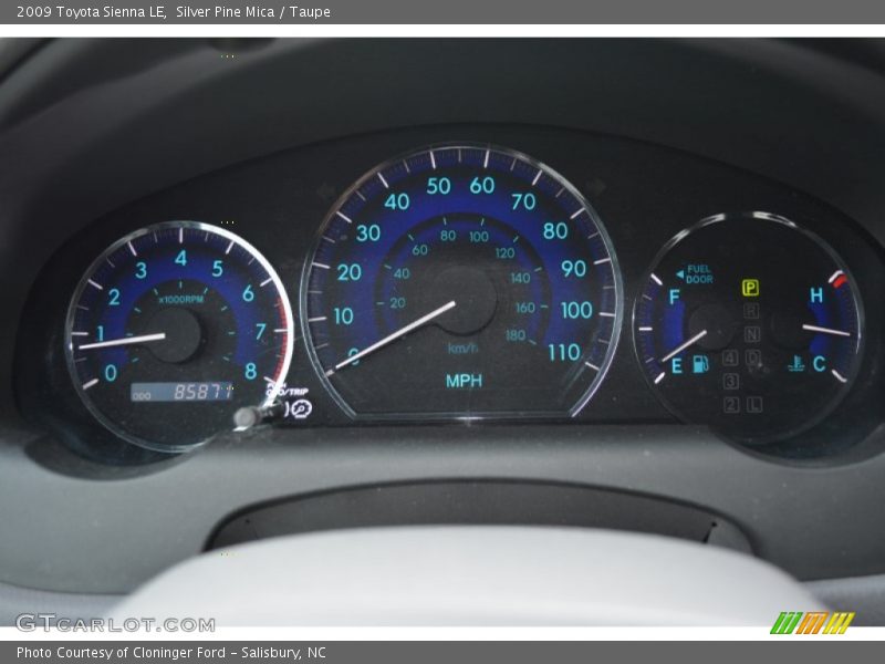 Silver Pine Mica / Taupe 2009 Toyota Sienna LE