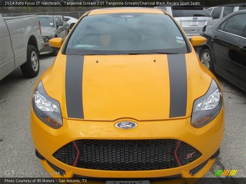 Tangerine Scream / ST Tangerine Scream/Charcoal Black Recaro Sport Seats 2014 Ford Focus ST Hatchback