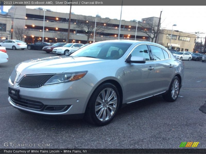 Silver Diamond / Charcoal Black 2013 Lincoln MKS EcoBoost AWD