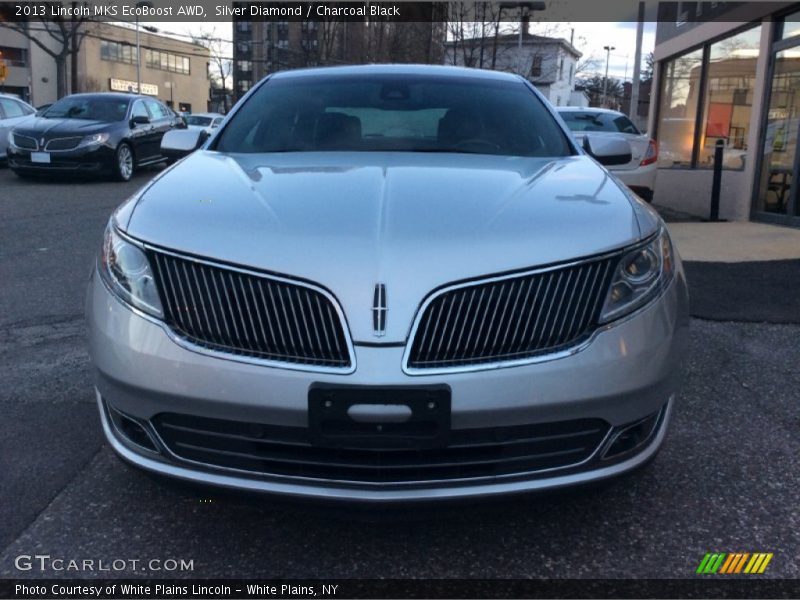 Silver Diamond / Charcoal Black 2013 Lincoln MKS EcoBoost AWD