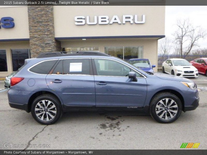 Twilight Blue Metallic / Slate Black 2015 Subaru Outback 2.5i Limited