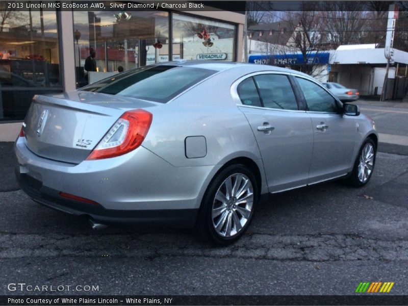 Silver Diamond / Charcoal Black 2013 Lincoln MKS EcoBoost AWD