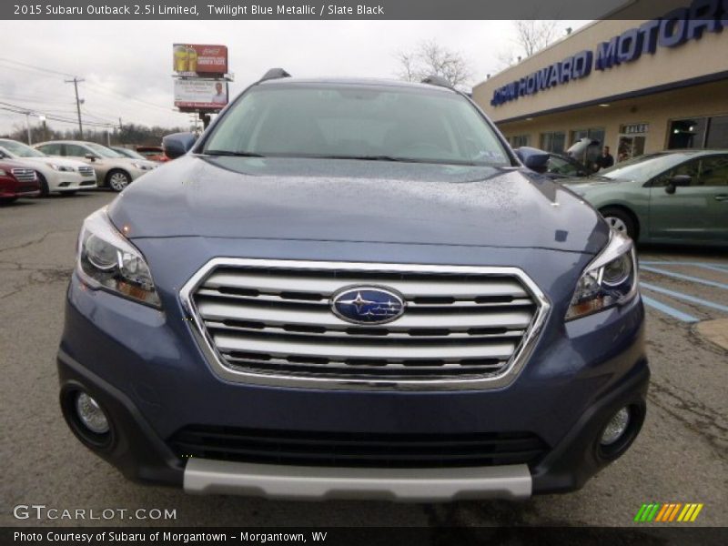 Twilight Blue Metallic / Slate Black 2015 Subaru Outback 2.5i Limited