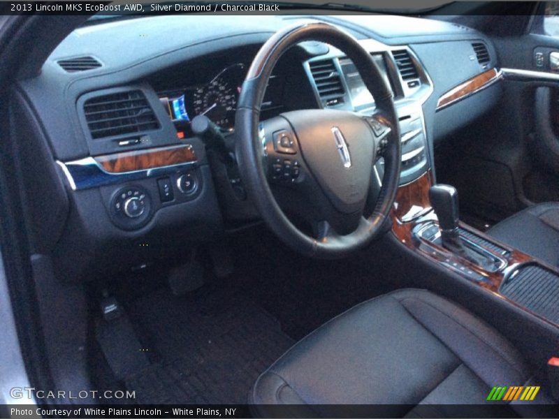 Silver Diamond / Charcoal Black 2013 Lincoln MKS EcoBoost AWD