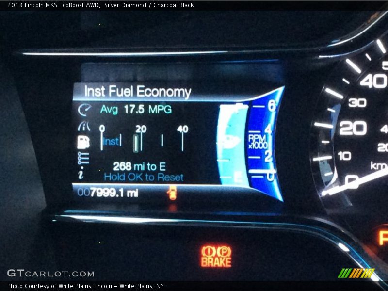 Silver Diamond / Charcoal Black 2013 Lincoln MKS EcoBoost AWD