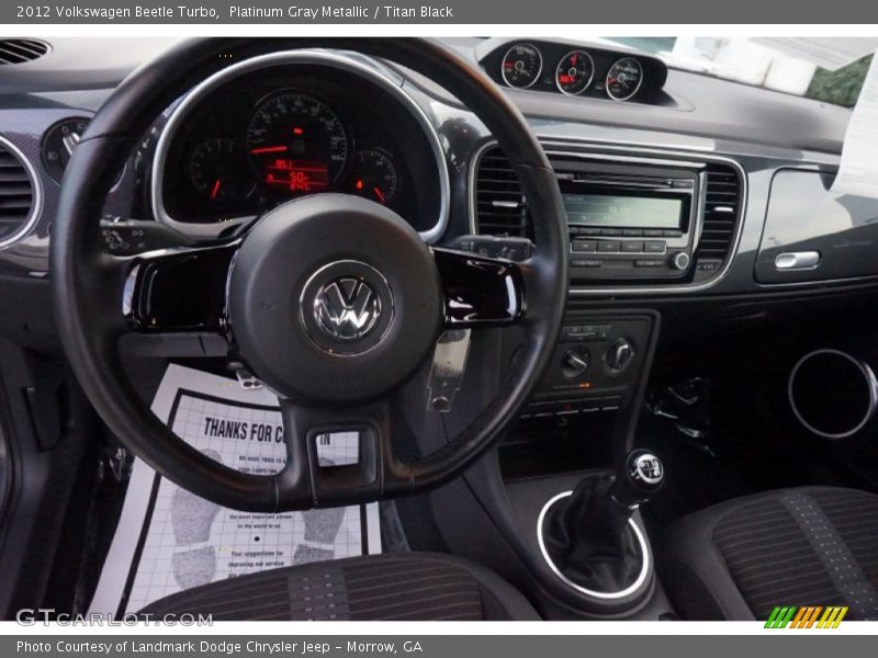 Platinum Gray Metallic / Titan Black 2012 Volkswagen Beetle Turbo