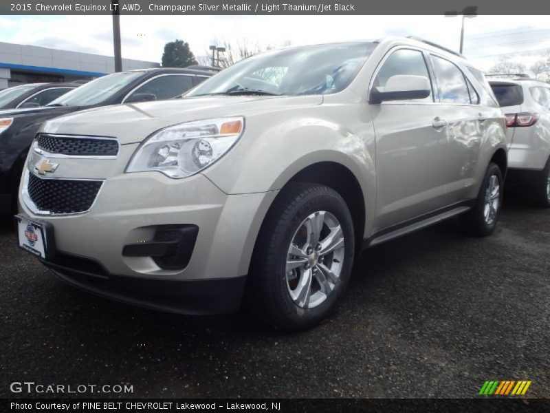 Champagne Silver Metallic / Light Titanium/Jet Black 2015 Chevrolet Equinox LT AWD