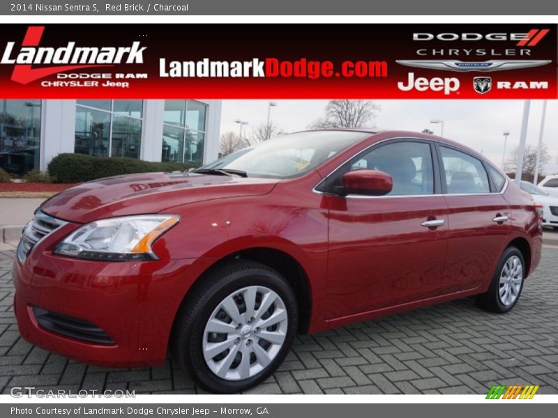 Red Brick / Charcoal 2014 Nissan Sentra S
