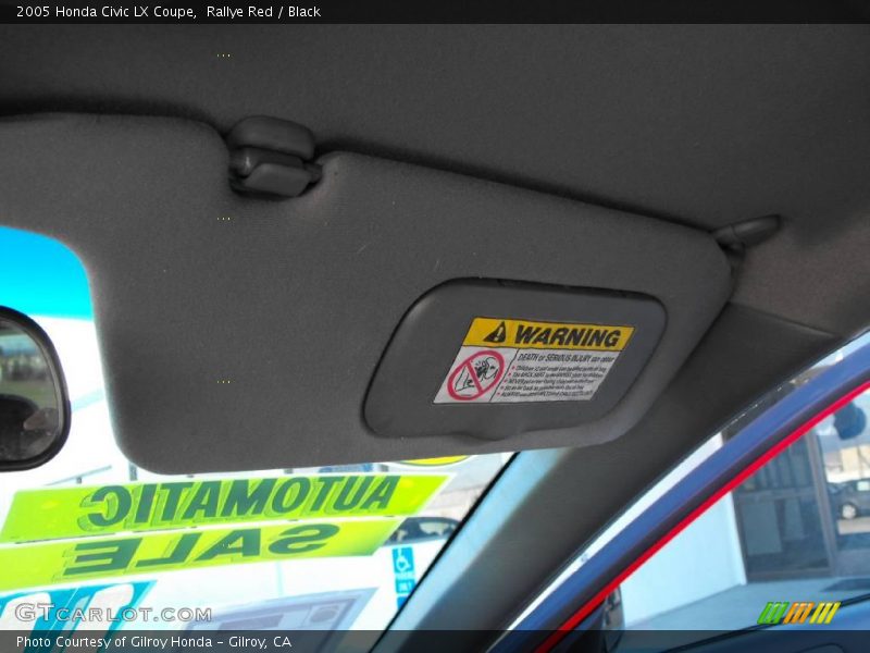 Rallye Red / Black 2005 Honda Civic LX Coupe