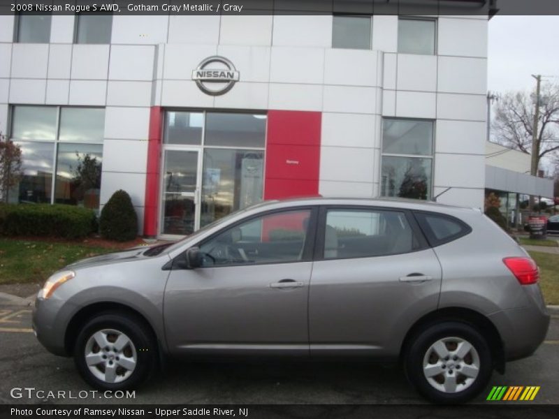 Gotham Gray Metallic / Gray 2008 Nissan Rogue S AWD
