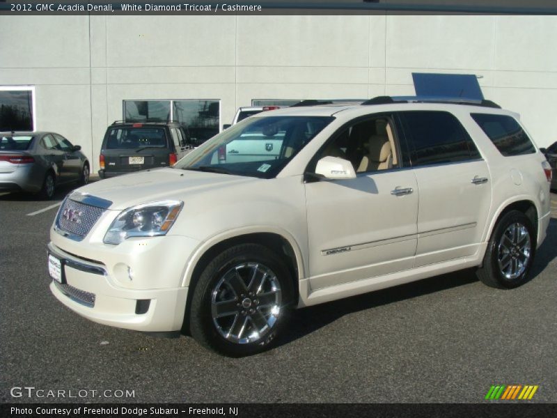 White Diamond Tricoat / Cashmere 2012 GMC Acadia Denali