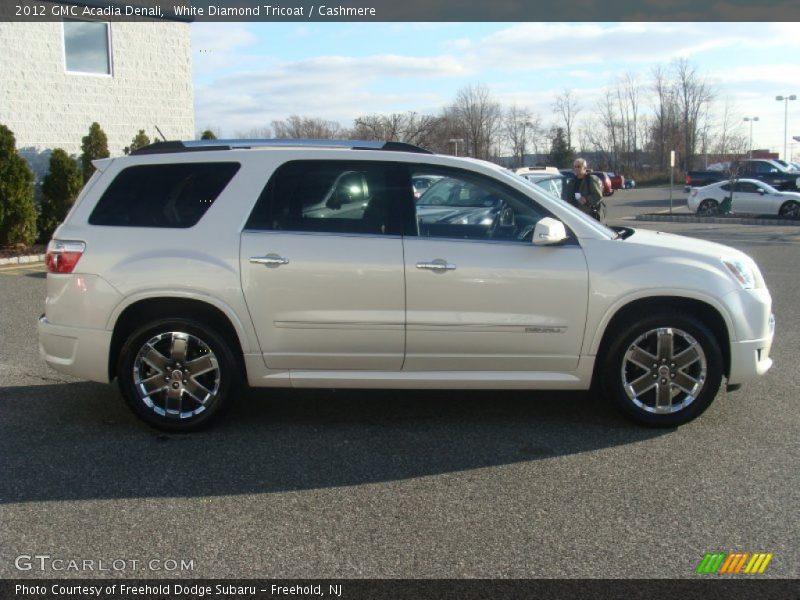White Diamond Tricoat / Cashmere 2012 GMC Acadia Denali