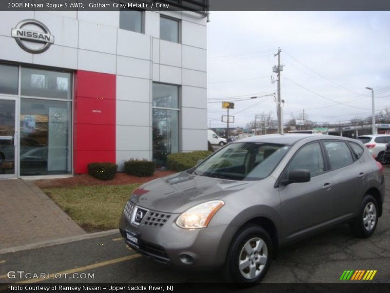 Gotham Gray Metallic / Gray 2008 Nissan Rogue S AWD