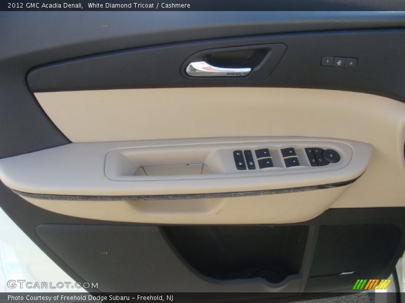 White Diamond Tricoat / Cashmere 2012 GMC Acadia Denali